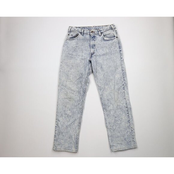 Vtg 80s Levis 540 Mens 32x31 Distressed Relaxed Fit Acid Wash Denim Jeans USA